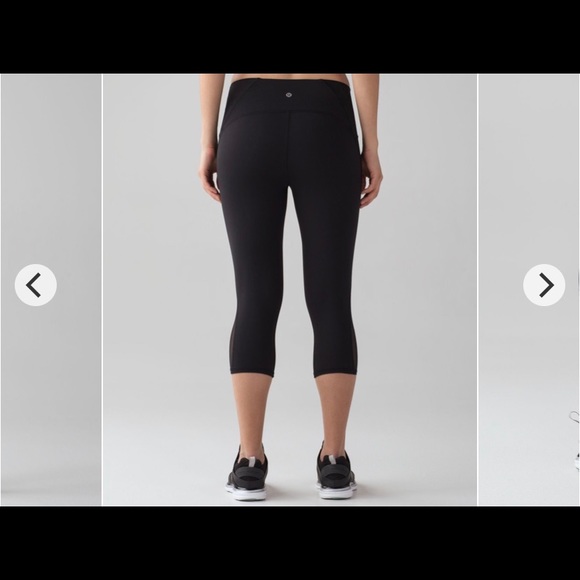 TRAIN TIMES CROP *17", lululemon, black, size 4 - Picture 2 of 4